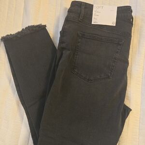 LOFT Curvy Women's Dark Gray Skinny Jeans
